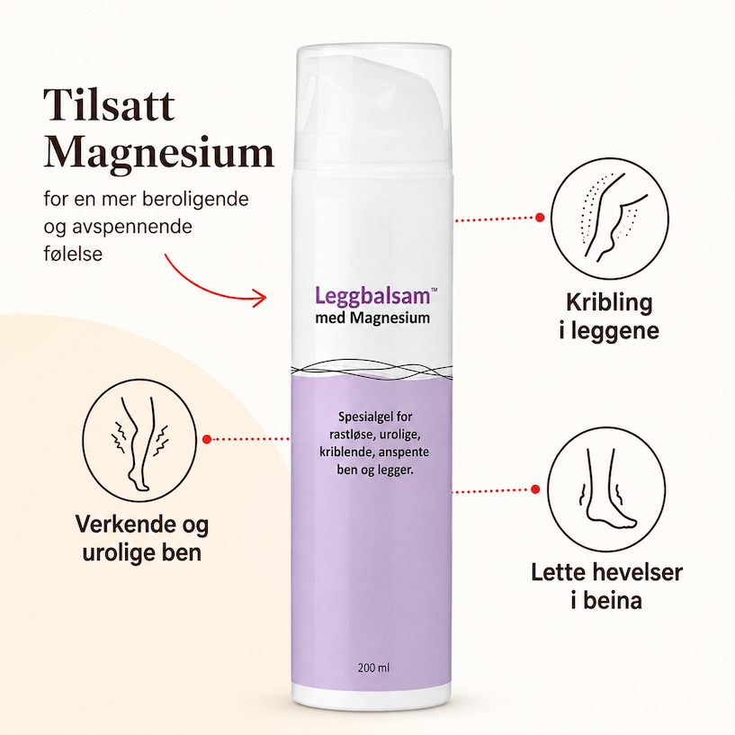 En av hver – Leggbalsam 100 ml + Leggbalsam med magnesium 200 ml - ved ubehag i bena