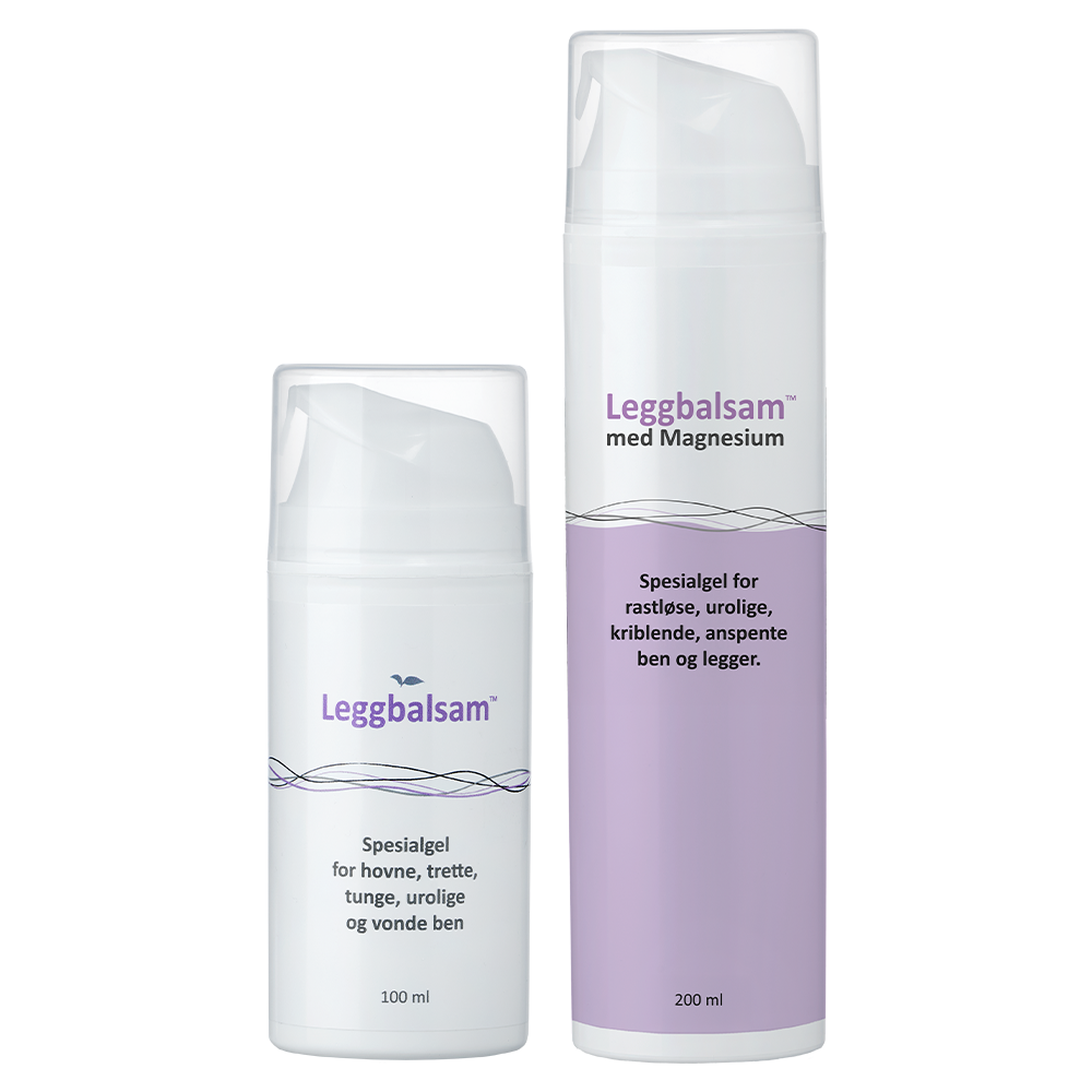 En av hver – Leggbalsam 100 ml + Leggbalsam med magnesium 200 ml - ved ubehag i bena