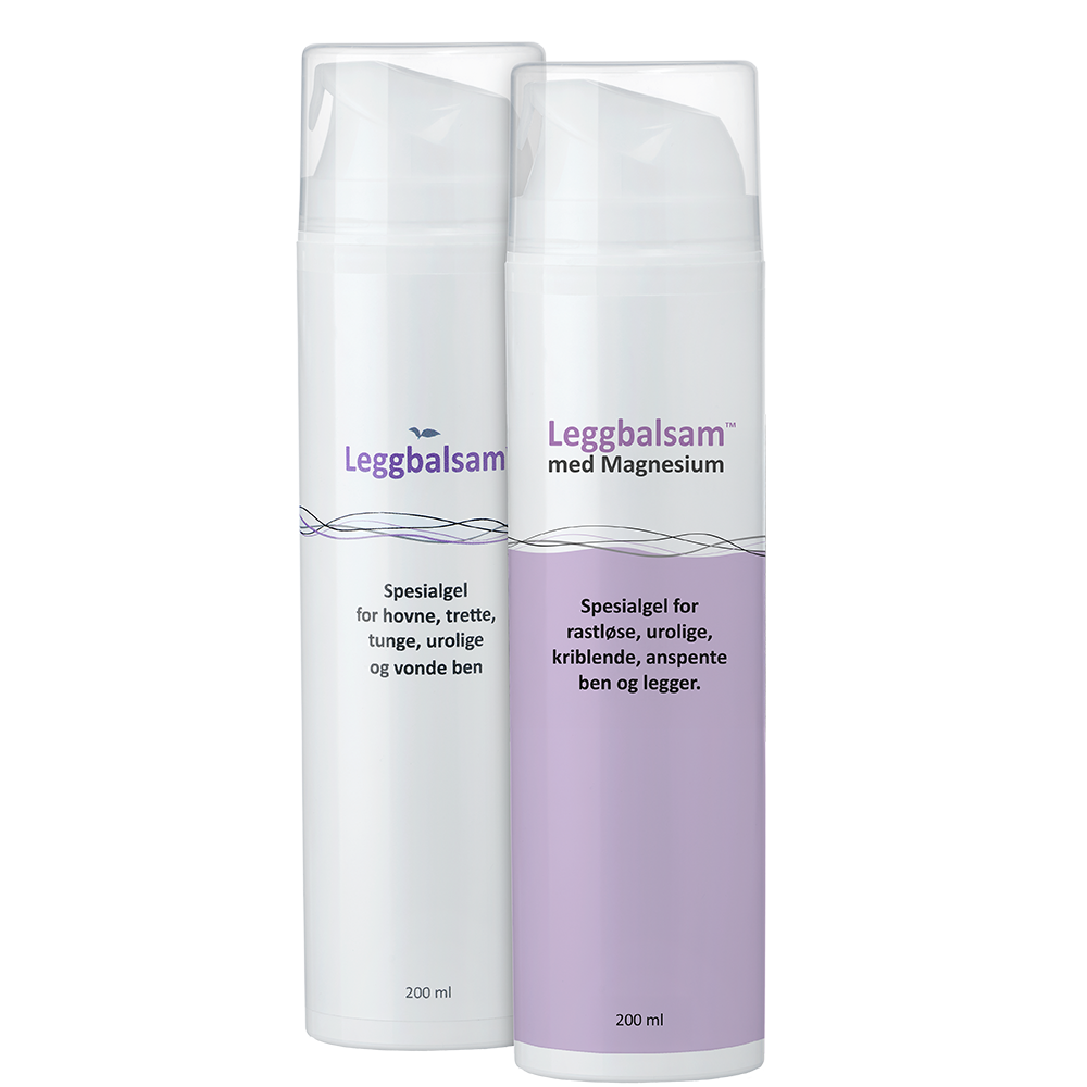 DEAL - Leggbalsam Dag og Natt – ved ubehag i bena Leggbalsam 200 ml + Leggbalsam med magnesium 200 ml