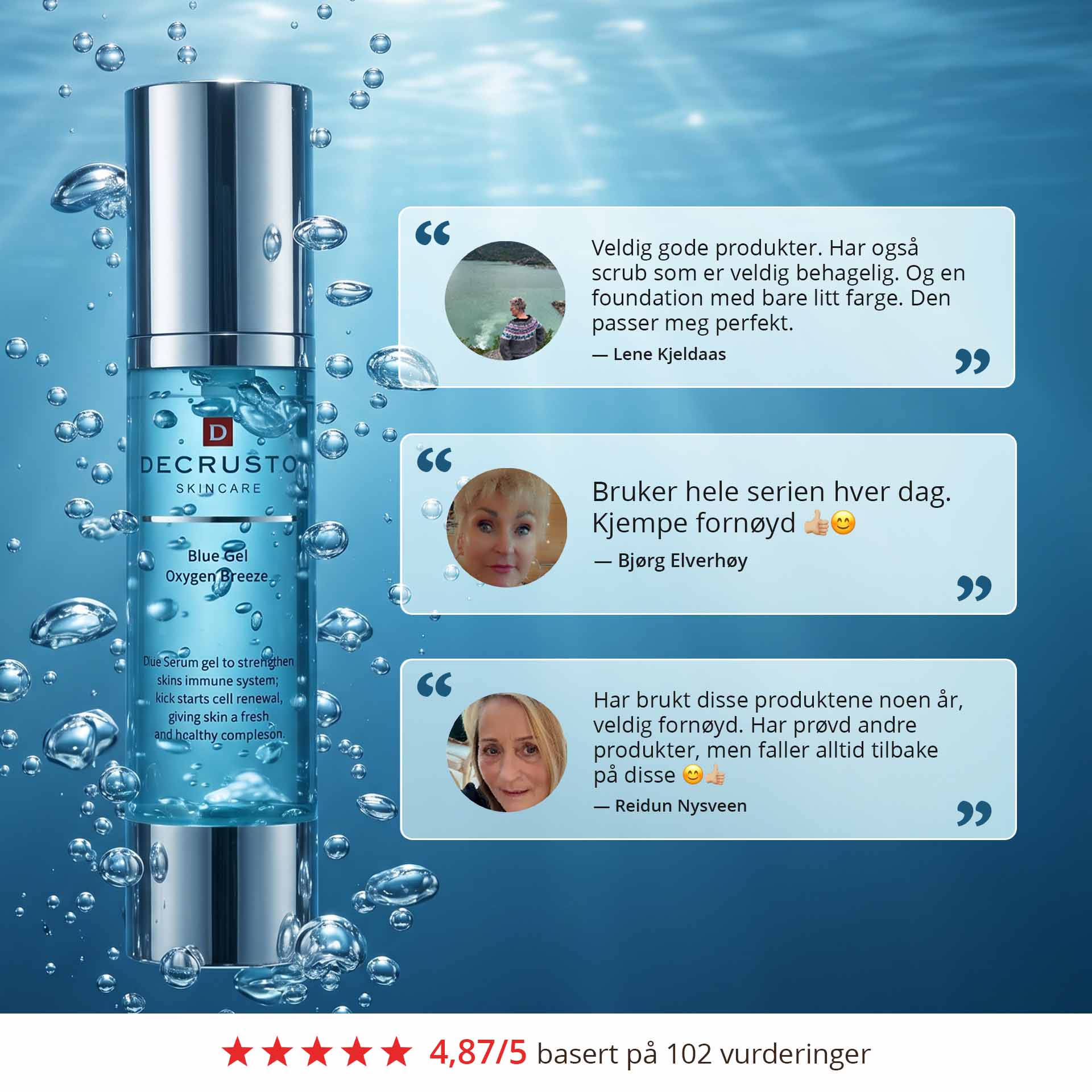 DEAL - 2 stk Blue Gel Oxygen Breeze - Serum