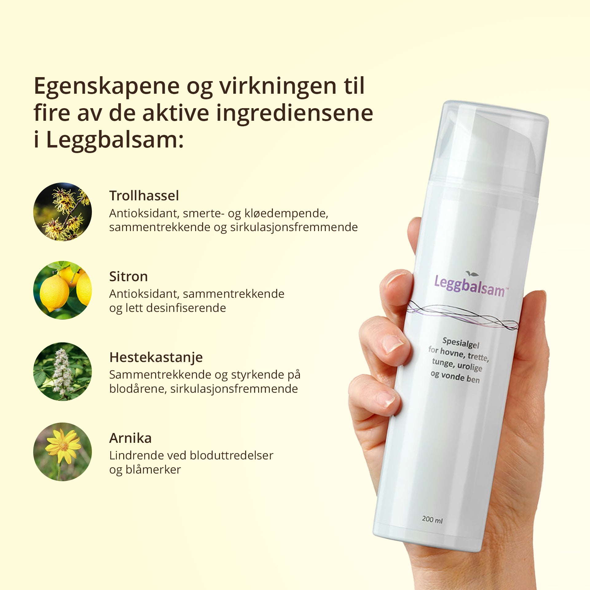 DEAL - Leggbalsam 200 ml - ved verkende, urolige og tunge ben