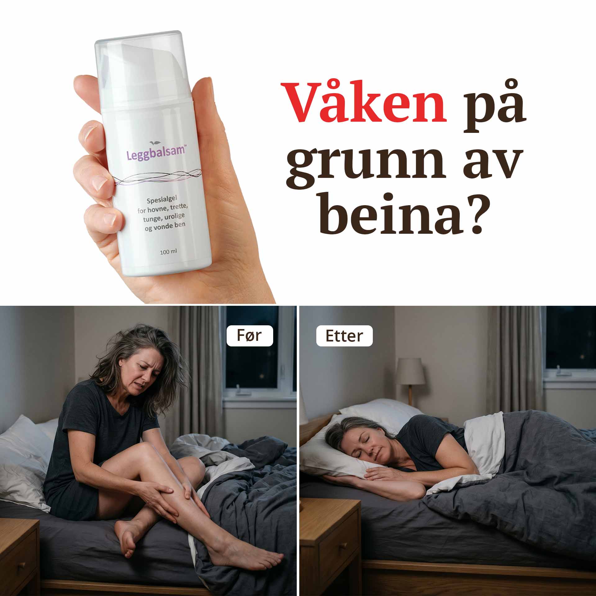 DEAL - Leggbalsam 200 ml - ved verkende, urolige og tunge ben