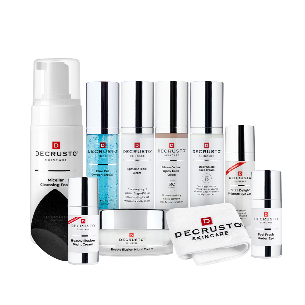 Pure Beauty Care – Komplett hudpleiepakke med 11 Decrusto produkter