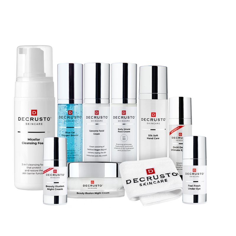 DEAL - Pure Beauty Care – Komplett hudpleiepakke med 10 Decrusto produkter