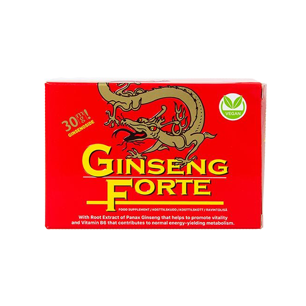 Ginseng Forte 30 kapsler - Økt velvære og vitalitet