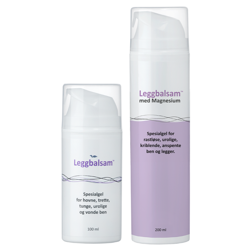 Leggbalsam 100 ml + Leggbalsam med magnesium 200 ml - ved ubehag i bena